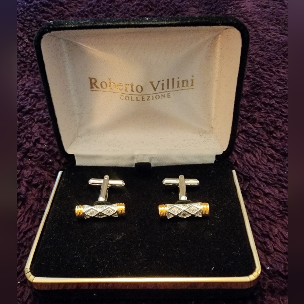 Roberto Villini Collection Two-Tone Cufflinks